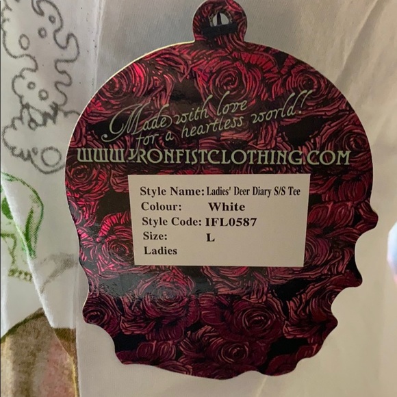 Iron Fist Women's  Deer Diary Short Sleeve Tee NWT G4 - Picture 3 of 3